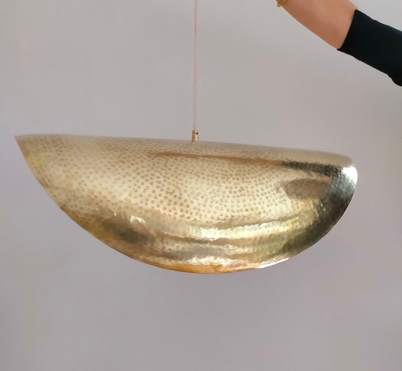 Golden brass pendant light image 6