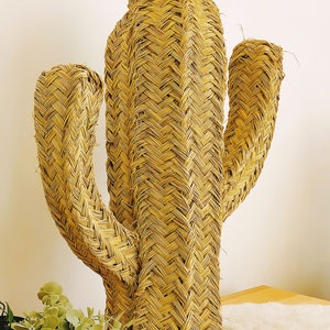 Cactus en osier, Cactus décoratif, Cactus paille 60 cm image 4