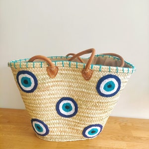 panier plage paille