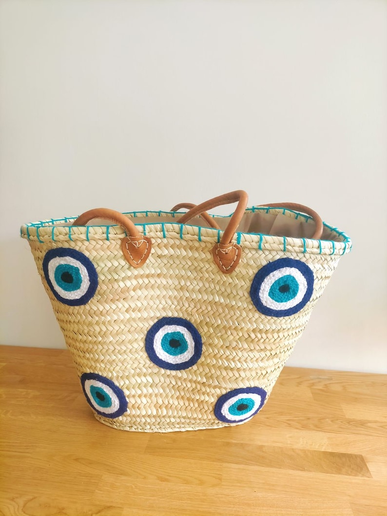 panier plage paille