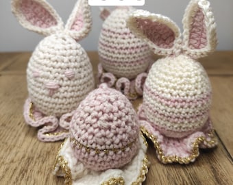 Crochet pattern Easter decoration for beginners, Easter amigurumi crochet pattern beginners, crochet pattern Easter bunny ornament