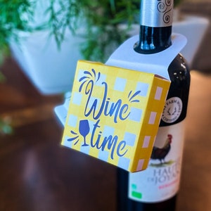 Wine Time Bottle Hanging Box Printable (SVG and PDF formats)