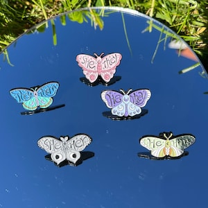 Pronoun Pins, Pronoun Buttons, Pride Pins, LGBTQ+ Pins, She/Her Pin, He/Him Pin, They/Them Pin, She/They Pin, He/They Pin