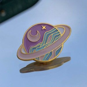 Planet Button, Planet Pin, Galaxy Button/Pin, Space Pin, Saturn Pin Bild 4