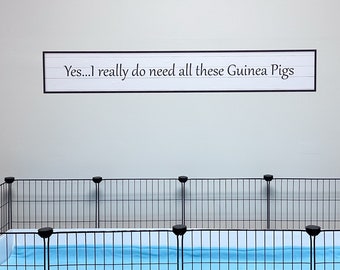 Guinea Pig Sign Wall Decal, Guinea Pig Accessories for Cage, Guinea Pig Wall Decal, Guinea Pig Cage Tag, Guinea Pig Decor, Guinea Pig Gift