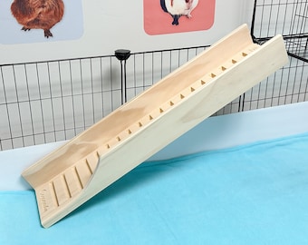 5.5" Guinea Pig Ramp with Sides and Notch Out, Guinea Pig Accessories, Guinea Pig Cage Ramp, Chinchilla Ledge, Rabbit Ramp