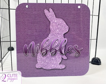 Rabbit Cage Name Tag - 8"x8"