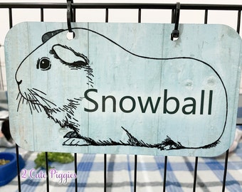 Guinea Pig Name Tag, Guinea Pig Accessories, Pet Tag, Guinea Pig Personalized Cage Tag, Guinea Pig Sign, Cage Accessory, Guinea Pig Gift
