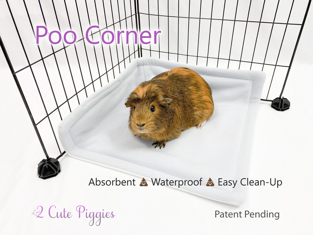 Poo Corner for Guinea Pigs, Guinea Pig Potty Pads, Pee Pads, Fleece