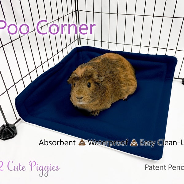 Poo Corner for Guinea Pigs, Guinea Pig Potty Pads, Pee Pads, Fleece Potty Pads, Guinea Pig Cage Liner,  Fleece Pee Pad, Fleece Liner Potty