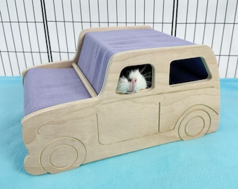 Guinea Pig Hidey, Guinea Pig Accessories for Cage, Guinea Pig Tunnel, Guinea Pig House, Guinea Pig Furniture - Car