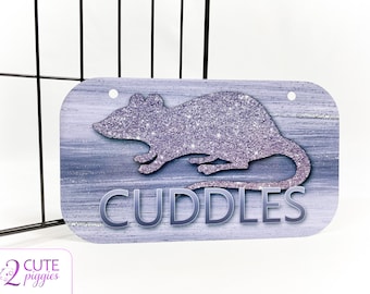 Rat Cage Name Tag - 4"x7" Rectangular