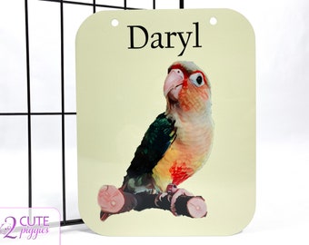 Bird Cage Name Tag - Oil Painting Effect
