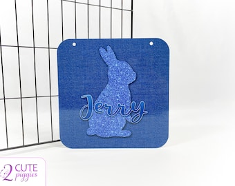 Rabbit Cage Name Tag - 8"x8"
