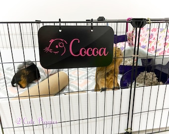 Guinea Pig Name Tag, Guinea Pig Accessories, Pet Tag, Guinea Pig Personalized Cage Tag, Guinea Pig Sign, Cage Accessory, Guinea Pig Gift