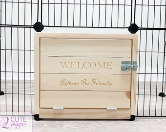 C&C Cage Wood Door - Shiplap Under Grid Style