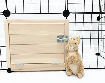 C&C Cage Wood Door - Shiplap Under Grid Style