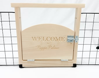 11.8" C&C Grid Cage Wood Door, Guinea Pig Accessory, Guinea Pig Cage Accessories, Guinea Pig Wood Cage Door, Personalized Guinea Pig