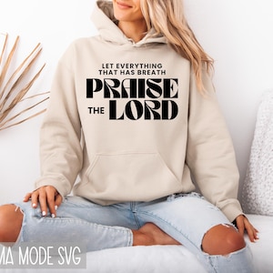 Che tutto ciò che ha respiro lodi il Signore SVG PNG / Adorazione Svg / Maglietta cristiana Svg / Loda il Signore svg / Felpa cristiana Svg