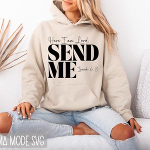 Oto ja, wyślij mnie SVG PNG | Pieśń uwielbienia SVG | Religijne SVG | Chrześcijańskie SVG | Wersety biblijne SVG | Teksty piosenek SVG | Koszulka z Pismem Świętym SVG Png