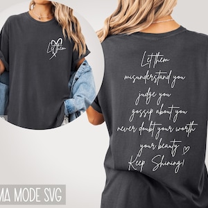 Laat ze Svg | Laat ze png | Laat ze png-bestand ontwerpen | Shirt 'Laat ze' | Jij bent belangrijk Svg | Laat ze citeren Svg | Laat ze citeren voor- en achterkant Svg