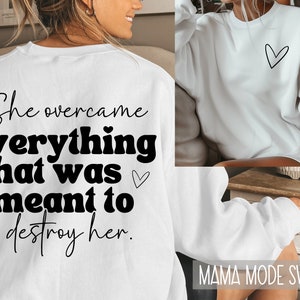 She Overcame Everything SVG: Entrepreneur Inspiration (Digital Download)