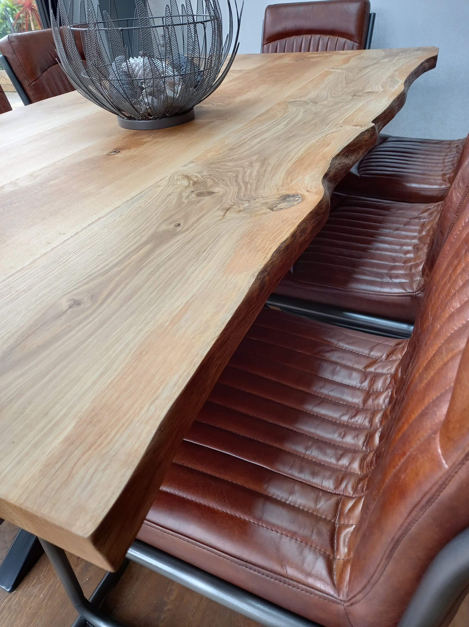 Real Oak Live Edge Dining Tables Live Edge Handmade Made Etsy