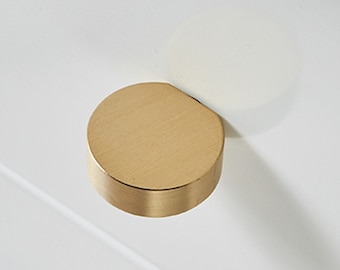 Round Brass Drawer Pulls: Kitchen Cabinet Knobs