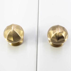Brass Drawer Knobs Gold Drawer Knobs Dresser Knobs Bathroom Knobs Mushroom Knobs - OnestepaheadSudio