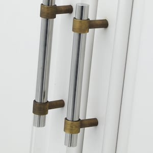Stainless Steel, Brushed Bronze Cabinet Pull, Cabinet Handle, Wardrobe Pull, Modern Wardrobe Handles