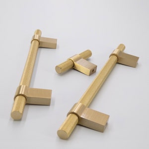 Solid Brass Knurled Cabinet Pulls Kitchen Pulls and Handles, Kitchen Cabinet Hardware
