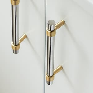 Stainless Steel and Brushed Brass, Silver and Gold Cabinet Handle, Drawer Pull, Kitchen Cabinet Knobs
