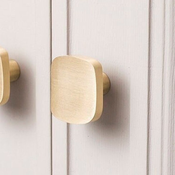 Modern Kitchen Cabinet Brass Drawer Pulls and Knobs- Brass Knobs for Kitchen Cabinets and Furniture