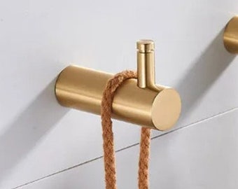 Solid Brass Wall Hook: Modern Coat Hanger