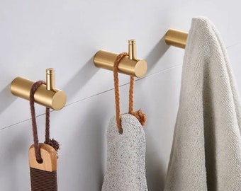 Solid Brass Wall Hook: Modern Coat Hanger