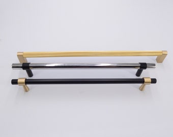 Long Brass Appliance Pulls, Stainless Steel and Black Long Pulls, Long Acrylic Pulls, Appliance Pulls, Long Cabinet Pulls,