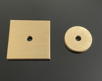 Brushed Brass Backplate for Cabinet Knobs and Cabinet Pulls