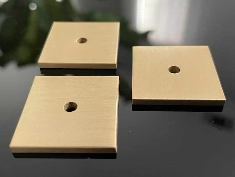 Brushed Brass Backplate for Knobs and Pulls Etsy