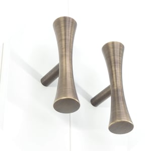 Mid Century Modern Brushed Bronze Cabinet Pulls - Solid Brass Furniture Knobs