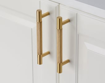 3.75", 5",6.3" Solid Brass Knurled "Textured" Modern Drawer Pulls, Cabinet Handles, Solid Brass Handles & Pulls Solid Brass Cabinet Hardware