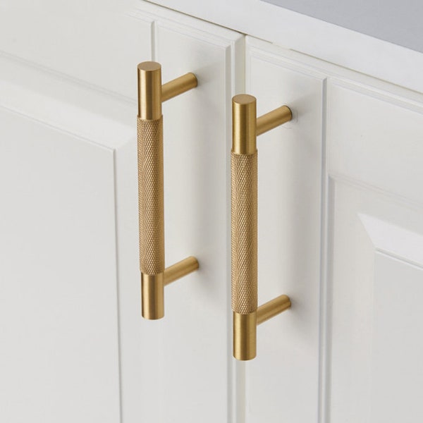 Modern Brass Pull, Cabinet Handles, Solid Brass Bar Handles & Pulls, Solid Brass Cabinet Hardware, Furniture Pulls, Cupboard