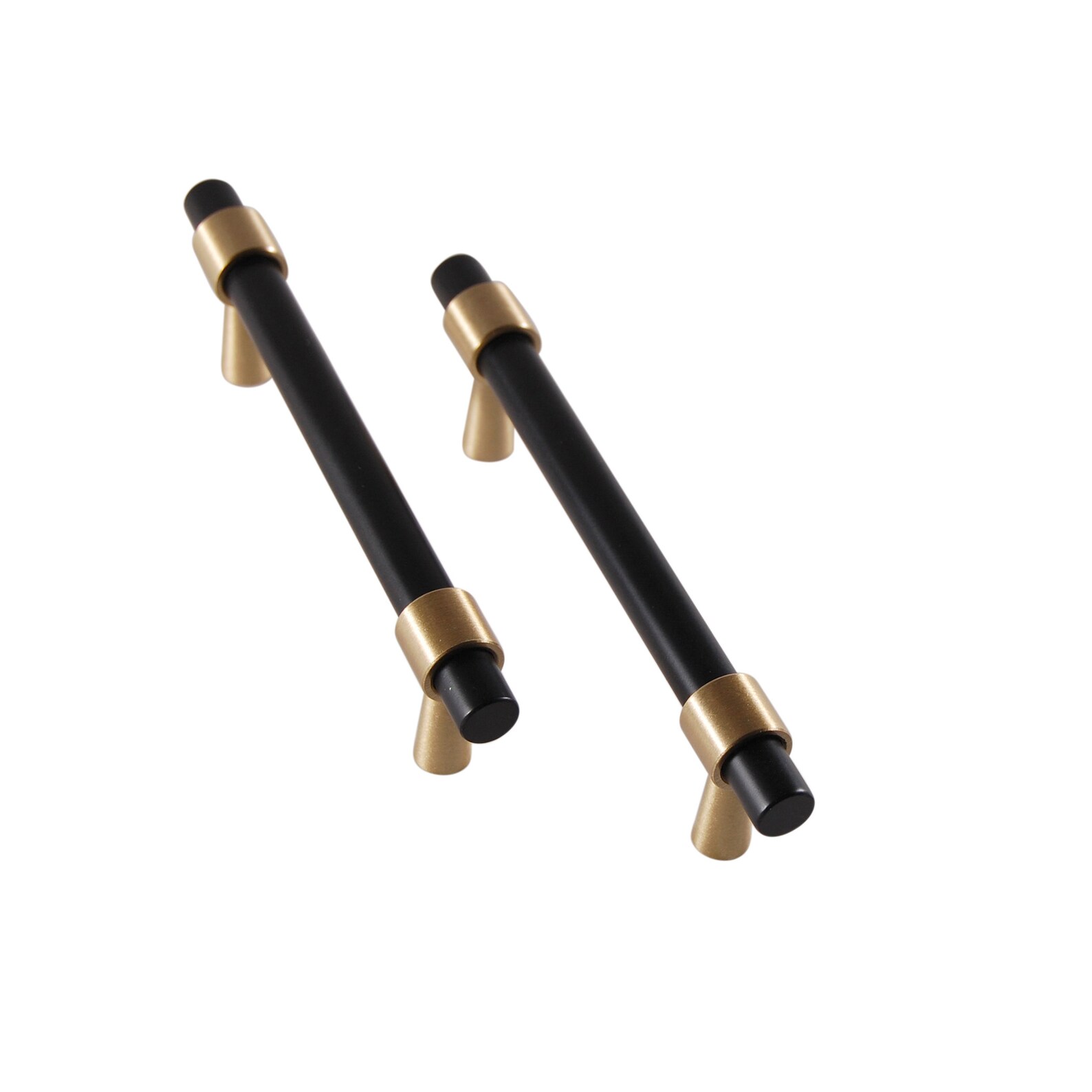 Black Modern Brass Pull Handles Solid Brass Bar Etsy