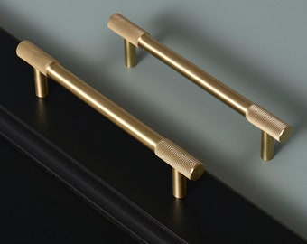 Solid Brass Textured Cabinet Pulls , Brass Drawer Cabinet Pulls and Handles, Pulls for Kitchen, Bathrooms, Doors and Cabinets
