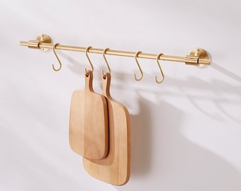 Solid Brass S-Hooks: Kitchen Utensil & Towel Hangers