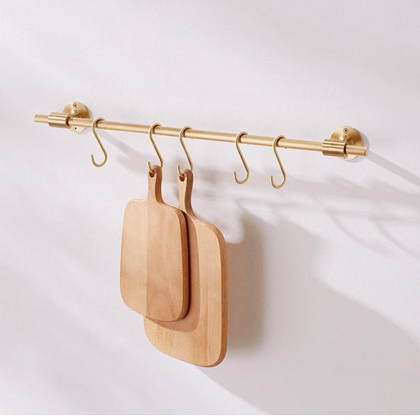 S-Hooks, Solid Brass S-Hooks for Kitchen Utensils, Cloths, Towels Solid Brass Hooks