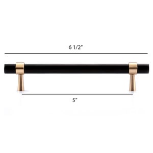 Black Modern Brass Pull, Cabinet Handles, Solid Brass Bar Handles & Pulls, Solid Brass Cabinet Hardware, Furniture Pulls, FINAL SALE CC128 PULL