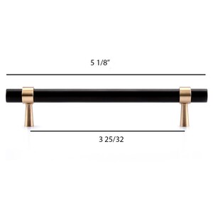 Black Modern Brass Pull, Cabinet Handles, Solid Brass Bar Handles & Pulls, Solid Brass Cabinet Hardware, Furniture Pulls, FINAL SALE CC96 PULL