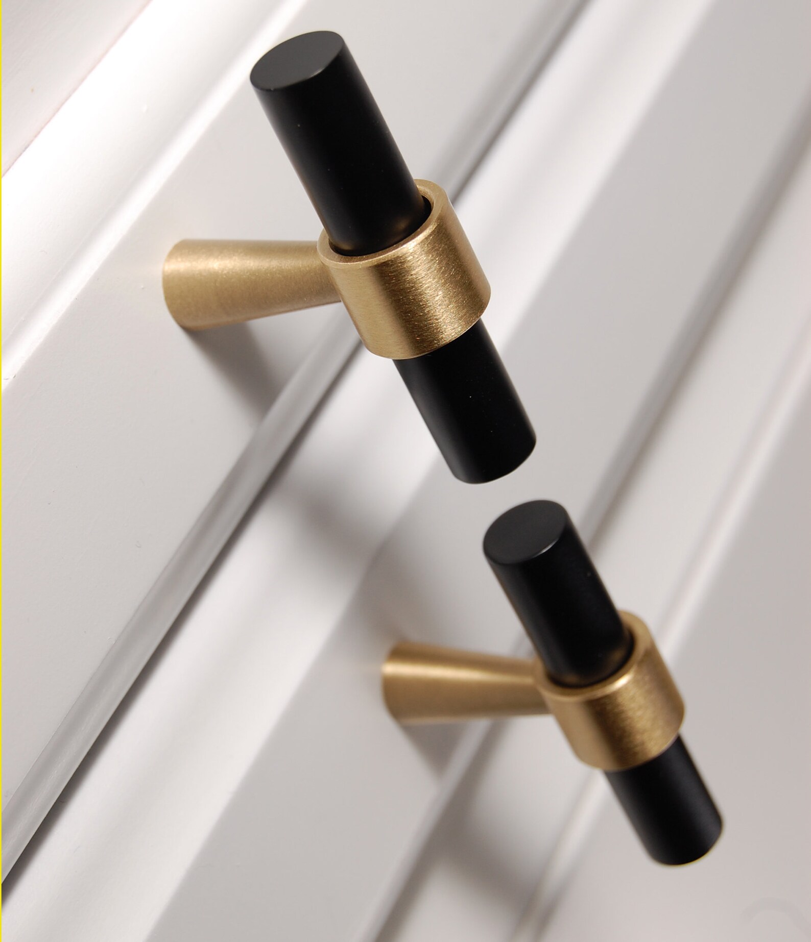 Modern Brass T Bar Pull, Handles, Solid Brass Bar Handles