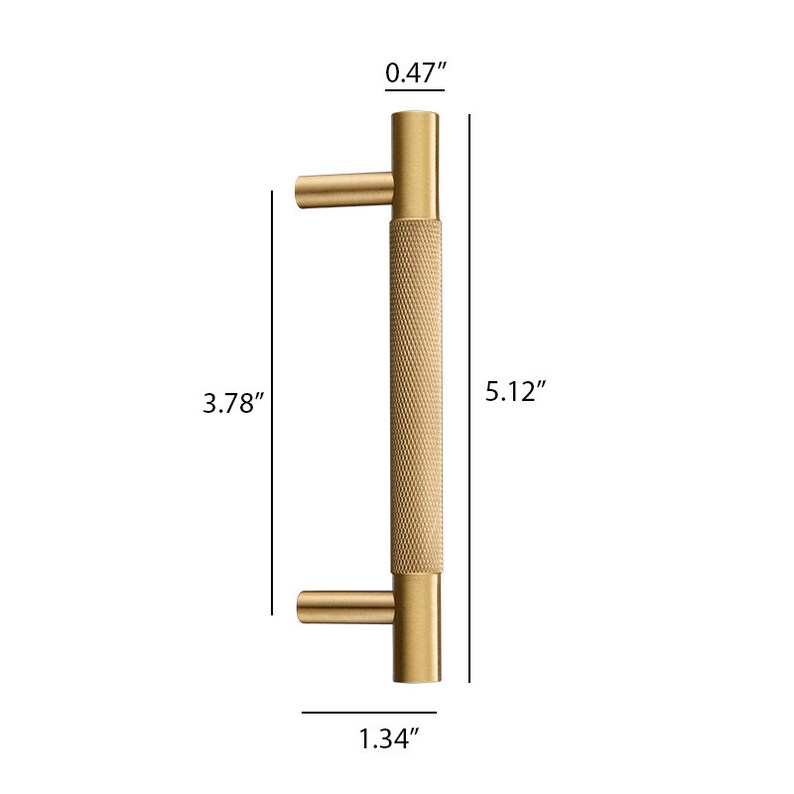 Modern Brass Pull Cabinet Handles Solid Brass Bar Handles & - Etsy
