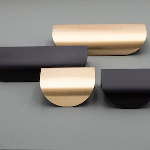 Black Invisible Drawer Pulls - Handle Finger Pull, Cabinet Hardware